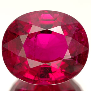 Tormalina rubellite Rosso rosato naturale da 3.29 ct, Taglio ovale, SI-I1