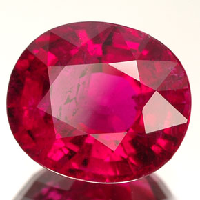 Tormalina rubellite Rosso rosato naturale da 3.29 ct, Taglio ovale, SI-I1