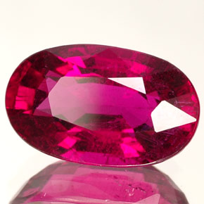 Tormalina rubellite Rosso rosato naturale da 3.61 ct, Taglio ovale, VS