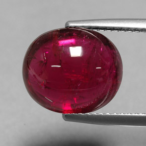 Tormalina rubellite naturale rosso da 6,77 ct, trasparente, trasparente/traslucido