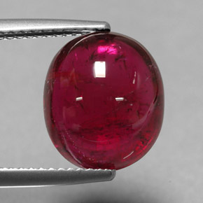 Tormalina rubellite naturale rosso da 6,77 ct, trasparente, trasparente/traslucido