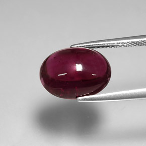 Tormalina rubellite naturale rosso da 6,46 ct, trasparente, trasparente/traslucido
