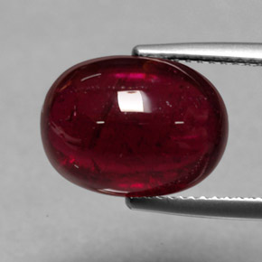 Tormalina rubellite naturale rosso da 7,59 ct, trasparente, trasparente/traslucido