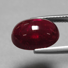 Tormalina rubellite naturale rosso da 7,59 ct, trasparente, trasparente/traslucido