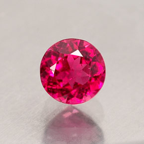 Tormalina rubellite naturale rosso da 0,71 ct, taglio rotondo, VS
