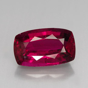 Tormalina rubellite Rosso rosato naturale da 4.40 ct, Taglio a cuscino, VS-SI