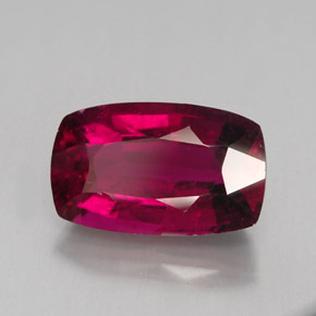Tormalina rubellite Rosso rosato naturale da 4.40 ct, Taglio a cuscino, VS-SI