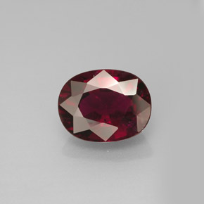 Tormalina rubellite naturale rosso da 2,05 ct, taglio ovale, VS-SI