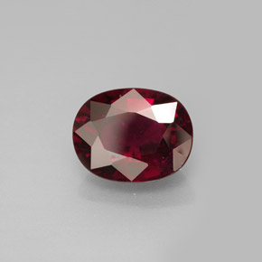 Tormalina rubellite naturale rosso da 2,05 ct, taglio ovale, VS-SI