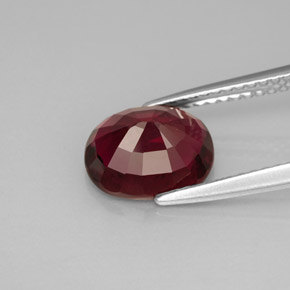 Tormalina rubellite naturale rosso da 2,05 ct, taglio ovale, VS-SI