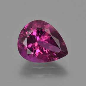 Tormalina rubellite Porpora naturale da 1.98 ct, Forma a pera, VVS-VS
