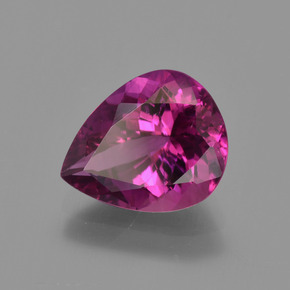 Tormalina rubellite Porpora naturale da 1.98 ct, Forma a pera, VVS-VS