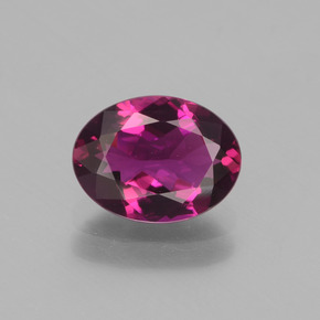Tormalina rubellite Rosso violaceo naturale da 1.25 ct, Taglio ovale, VVS