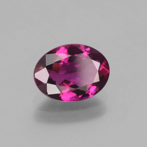 Tormalina rubellite Rosso violaceo naturale da 1.25 ct, Taglio ovale, VVS