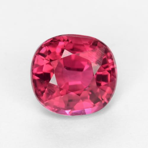 Tormalina rubellite Rosa rossastro intenso naturale da 0.78 ct, Taglio ovale, VVS-VS