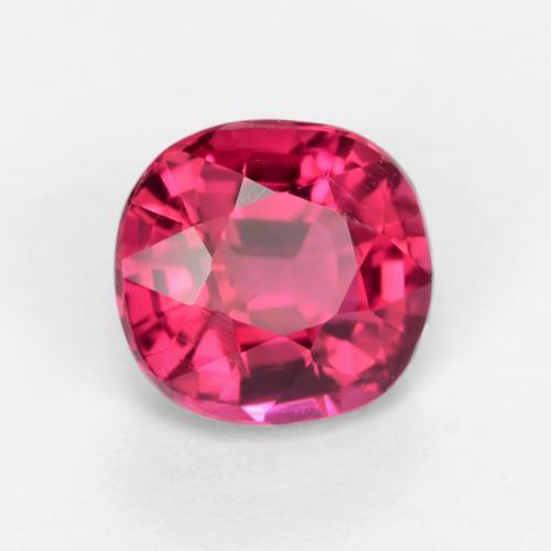 Tormalina rubellite Rosa rossastro intenso naturale da 0.78 ct, Taglio ovale, VVS-VS