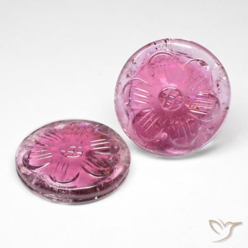 Gemme di Tormalina rubellite Uva naturale da 20.76 ct, Rotondo, Trasparente