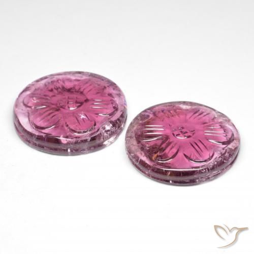 Gemme di Tormalina rubellite Uva naturale da 20.76 ct, Rotondo, Trasparente