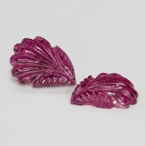 Tormalina rubellite naturale rosso da 4,78 ct, taglio fiore, traslucido