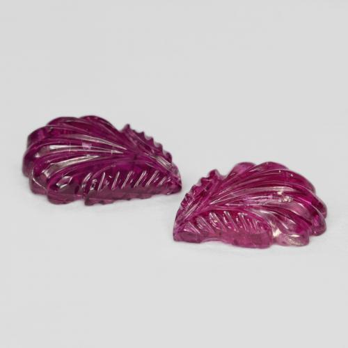 Tormalina rubellite naturale rosso da 4,78 ct, taglio fiore, traslucido