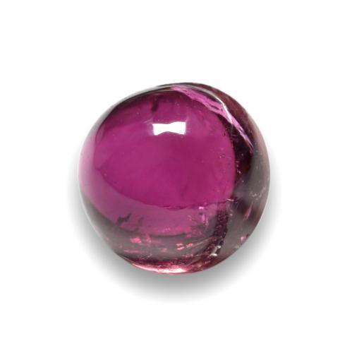 Tormalina rubellite Viola scuro naturale da 2.17 ct, Taglio rotondo, Trasparente