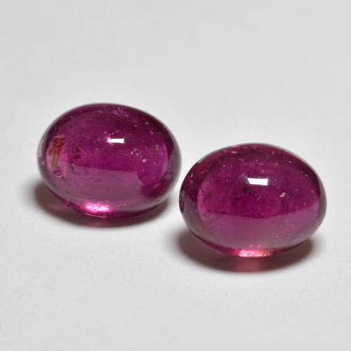 Gemme di Tormalina rubellite Viola rossastro naturale da 5.70 ct, Taglio ovale, Trasparente