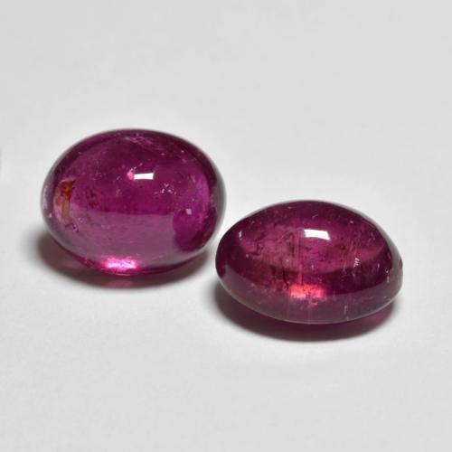 Gemme di Tormalina rubellite Viola rossastro naturale da 5.70 ct, Taglio ovale, Trasparente