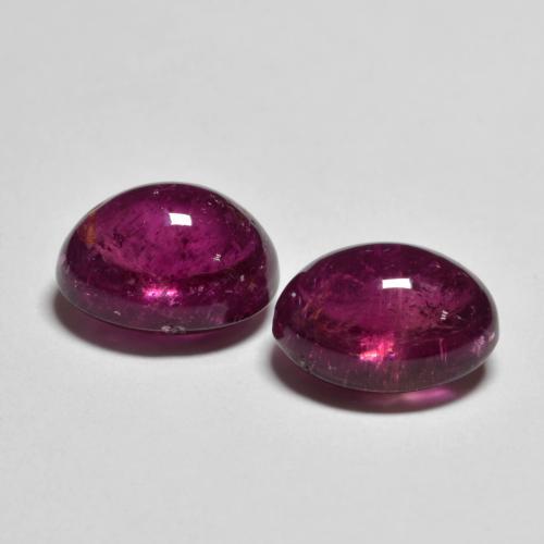 Gemme di Tormalina rubellite Viola rossastro naturale da 5.70 ct, Taglio ovale, Trasparente