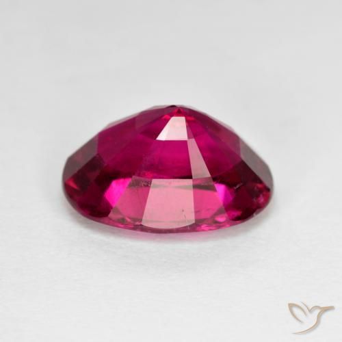 Tormalina rubellite Rosso scuro naturale da 3.45 ct, Ovale, VS-SI