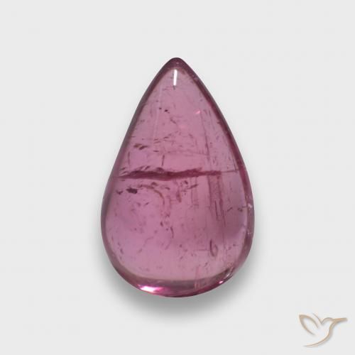 2.27ct Naturale Magenta-rosa scuro Dark Tormalina rubellite, Forma a pera, Trasparente