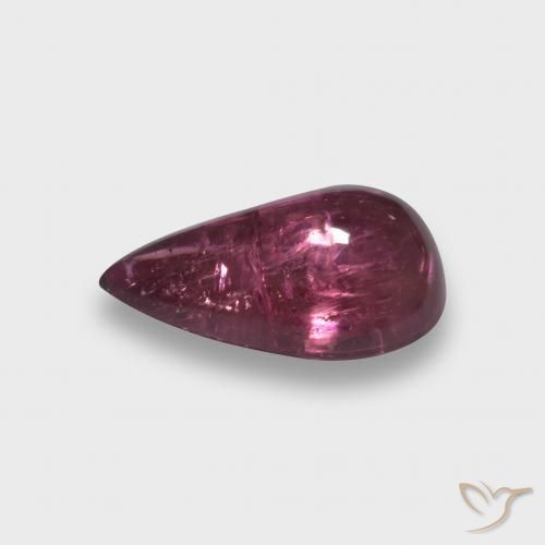 Tormalina rubellite Magenta-rosa scuro Dark naturale da 2.27 ct, Forma a pera, Trasparente