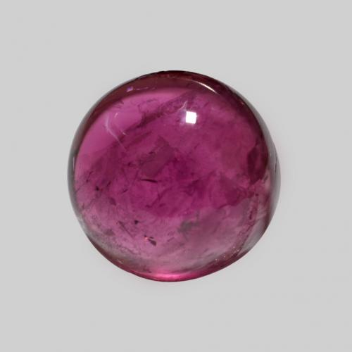 Tormalina rubellite Viola rossastro naturale da 2.50 ct, Taglio rotondo, Traslucido