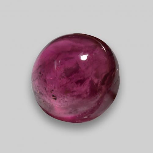 Tormalina rubellite Viola rossastro naturale da 2.50 ct, Taglio rotondo, Traslucido