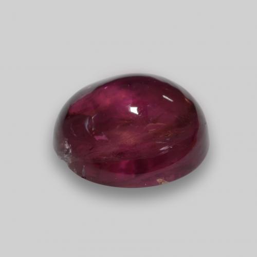 Tormalina rubellite Viola rossastro naturale da 2.50 ct, Taglio rotondo, Traslucido