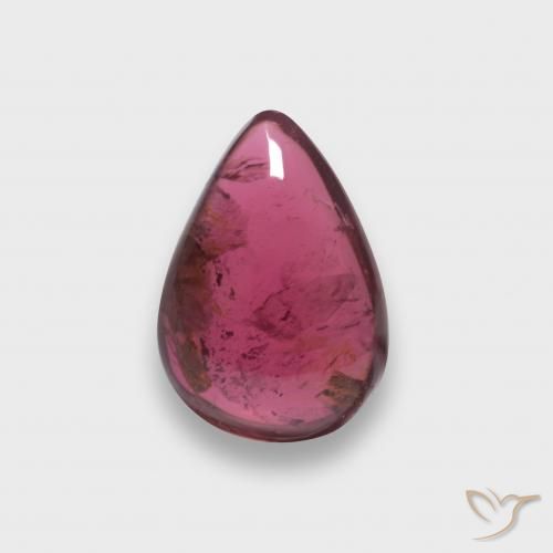 Tormalina rubellite Rosso purpureo naturale da 2.06 ct, Forma a pera, Traslucido