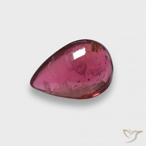Tormalina rubellite Rosso purpureo naturale da 2.06 ct, Forma a pera, Traslucido