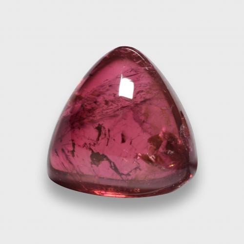 Tormalina rubellite Rosso lampone naturale da 3.62 ct, Taglio trillion, Traslucido