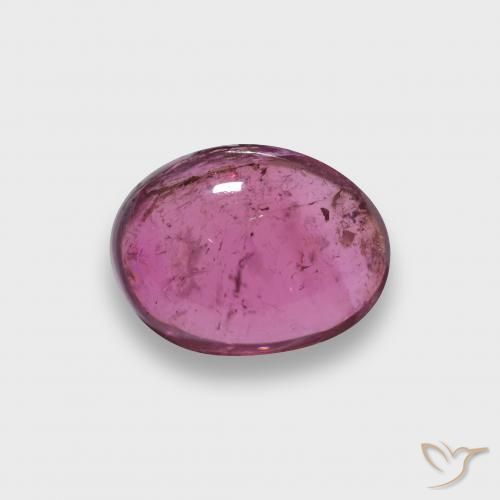 Tormalina rubellite Rosso purpureo naturale da 1.76 ct, Taglio ovale, Traslucido