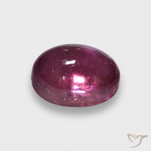 Tormalina rubellite Rosso purpureo naturale da 1.76 ct, Taglio ovale, Traslucido