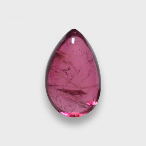 Tormalina rubellite naturale rosso da 1,41 ct, taglio a pera, traslucido