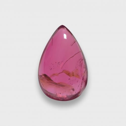 Tormalina rubellite Rosso lampone naturale da 0.96 ct, Forma a pera, Traslucido
