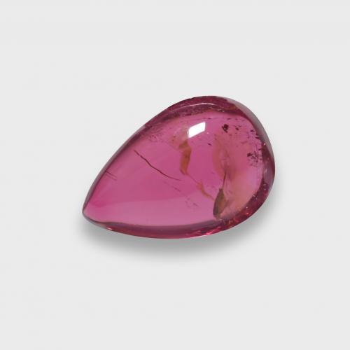 Tormalina rubellite Rosso lampone naturale da 0.96 ct, Forma a pera, Traslucido