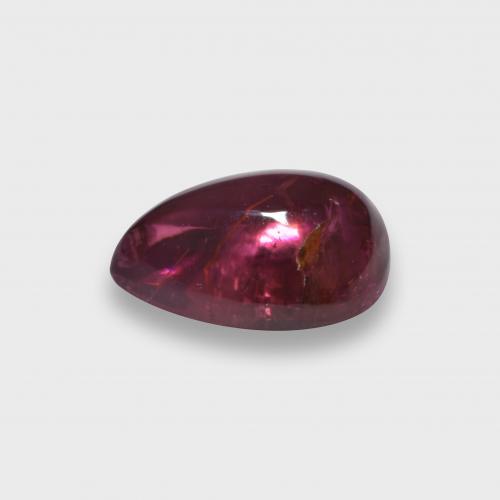 Tormalina rubellite Rosso lampone naturale da 0.96 ct, Forma a pera, Traslucido