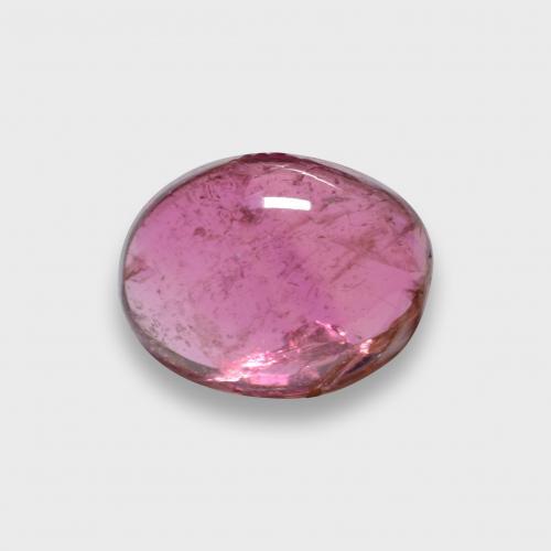 Tormalina rubellite naturale rosso da 1,25 ct, taglio ovale, traslucido