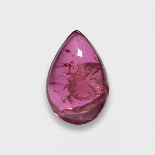 Tormalina rubellite Rosso medio-scuro naturale da 1.91 ct, Forma a pera, Traslucido