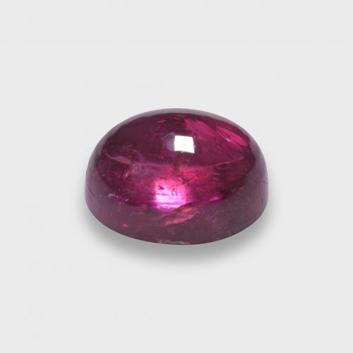 Tormalina rubellite Rosso lampone naturale da 1.33 ct, Taglio ovale, Traslucido