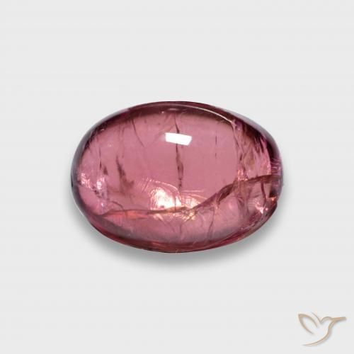 Tormalina rubellite Rosso lampone naturale da 3.23 ct, Ovale, Traslucido
