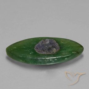 Rubino in Fuchsite Multicolore naturale da 8.51 ct, Taglio marquise, Traslucido
