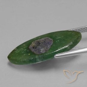 Rubino in Fuchsite Multicolore naturale da 8.51 ct, Taglio marquise, Traslucido