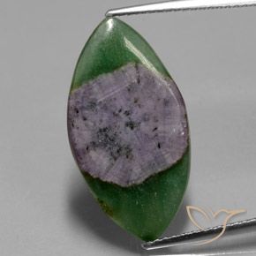 7.45ct Naturale Multicolore Rubino in Fuchsite, Taglio marquise, Traslucido
